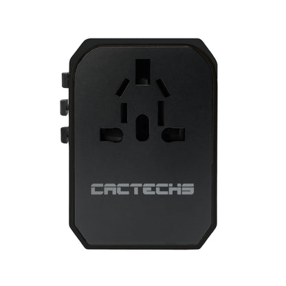 CACTECHS Universal Travel Adapter - All-in-one with USB-C and 4 USB Ports