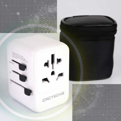 CACTECHS Universal Travel Adapter - All-in-one with 35W PD Dual USB-C Ports